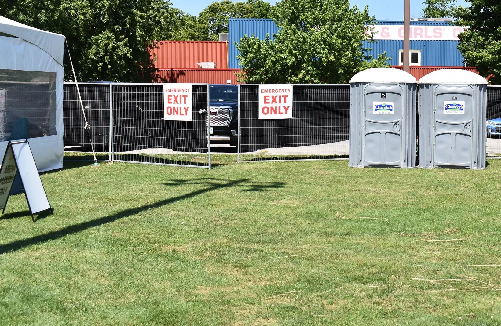 Heavy-duty security fence panels for rent, creating safe and secure perimeters around work sites and events