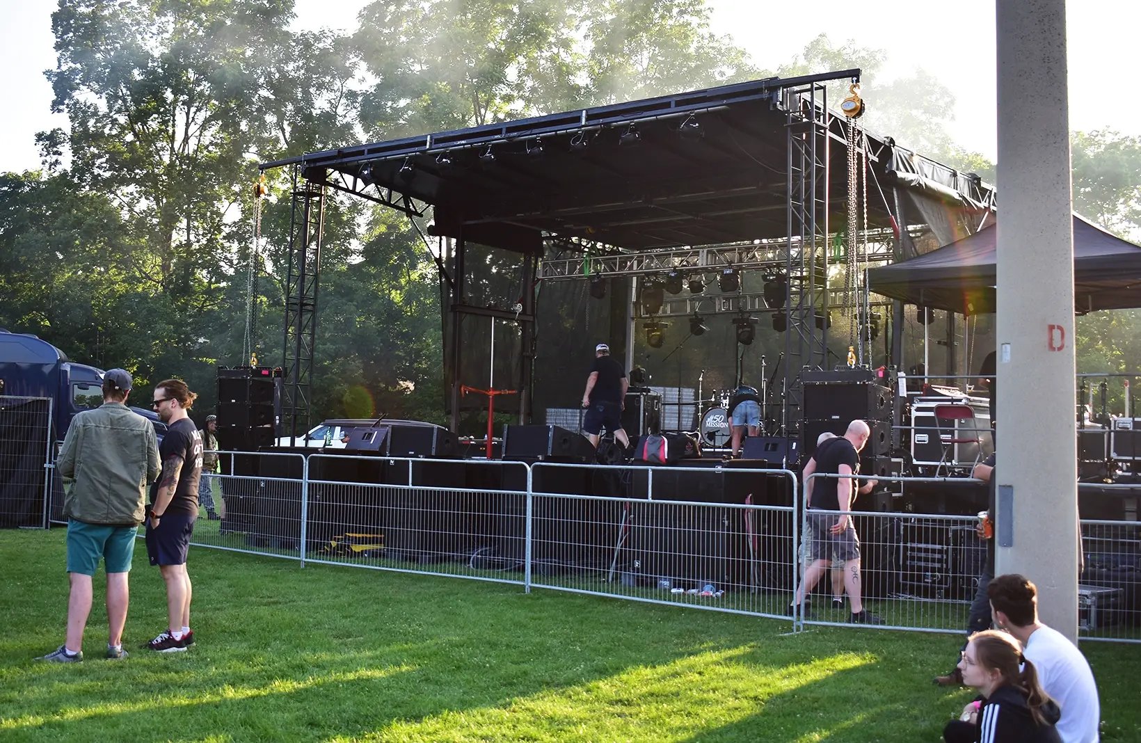 Crowd Control fence rental at a music festival