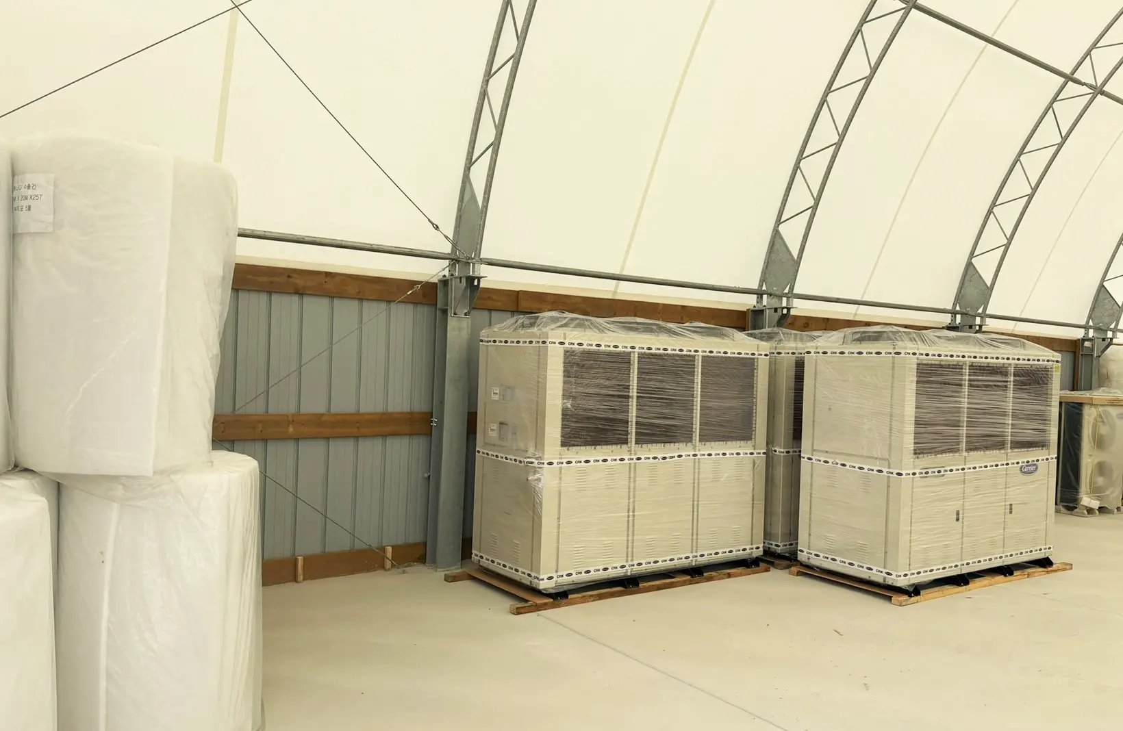 Interior of Dome on Galvanized Steel Posts
