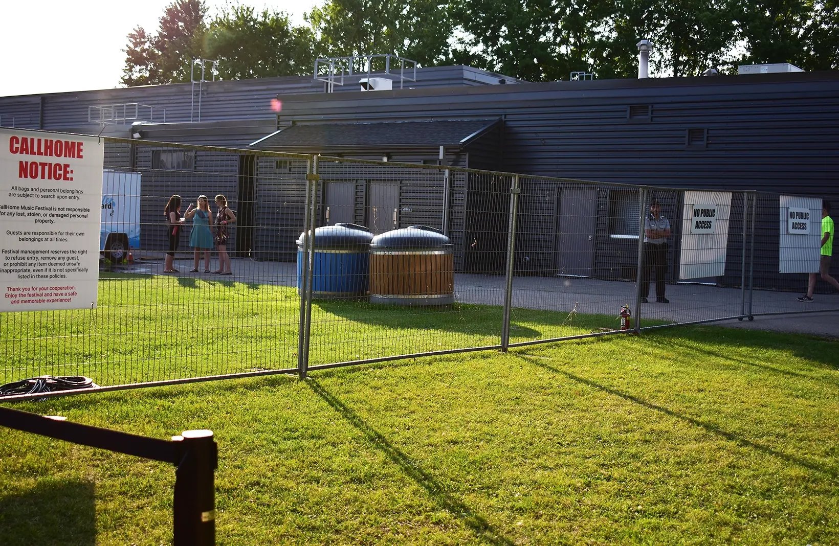 Temporary security fence rental panels providing secure perimeter protection for construction sites, events, and restricted-access areas