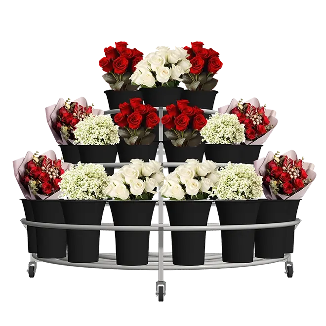 FLORALDISPLAY3TIERHALFCIRCLECARTMERCHEDreduced