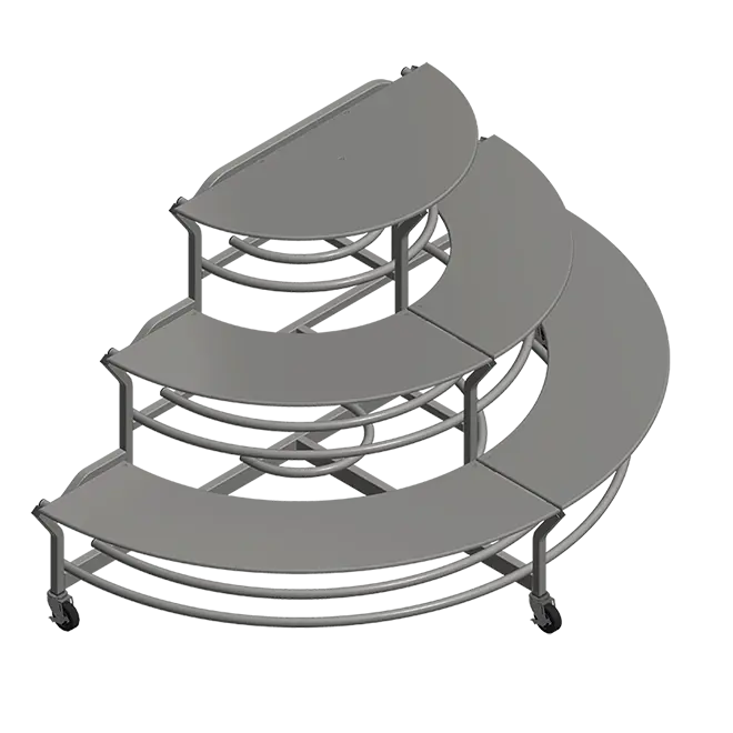 FLORALDISPLAY3TIERHALFCIRCLECARTSHELVESISOreduced
