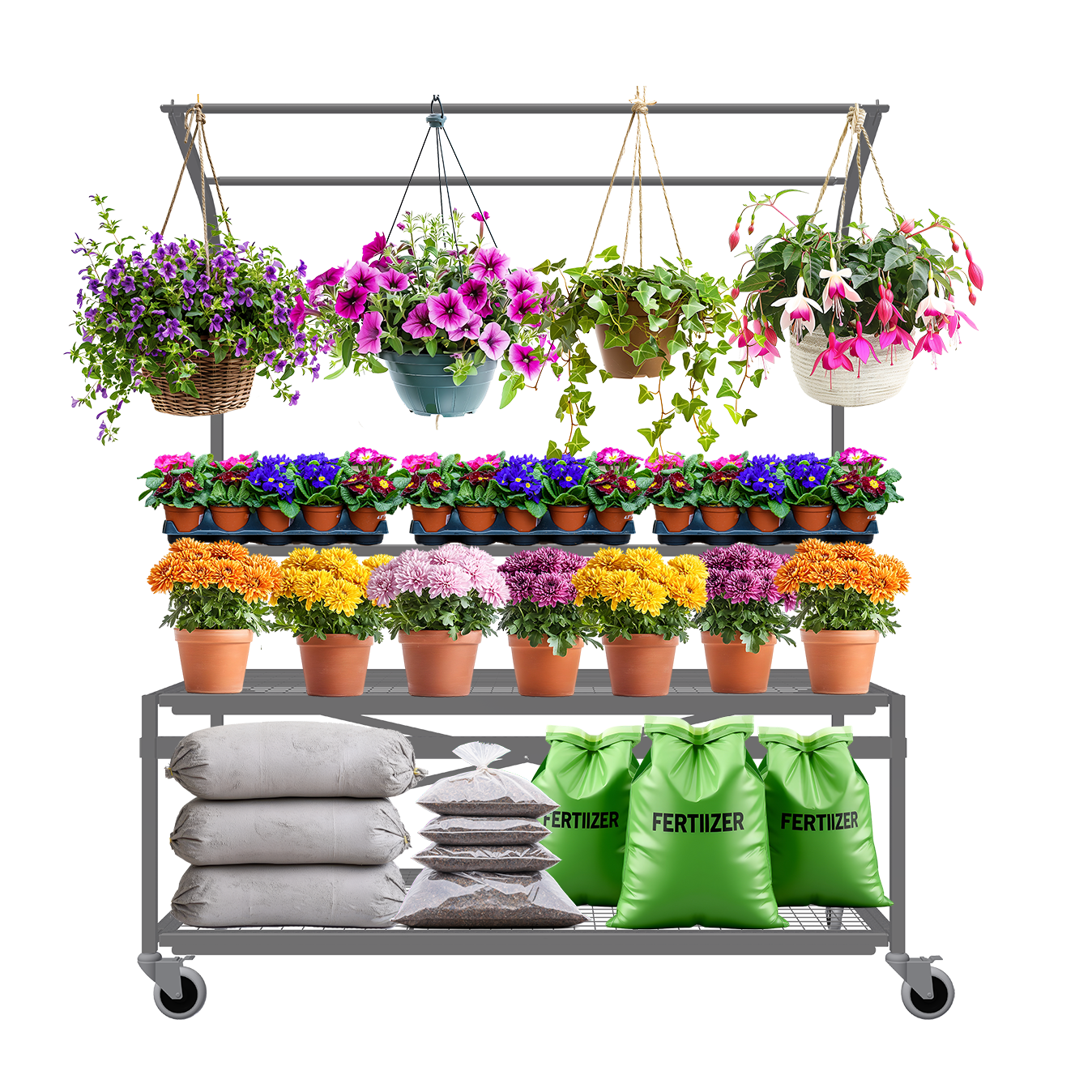 Power Point Display System for retail product promotion, and garden centre merchandising