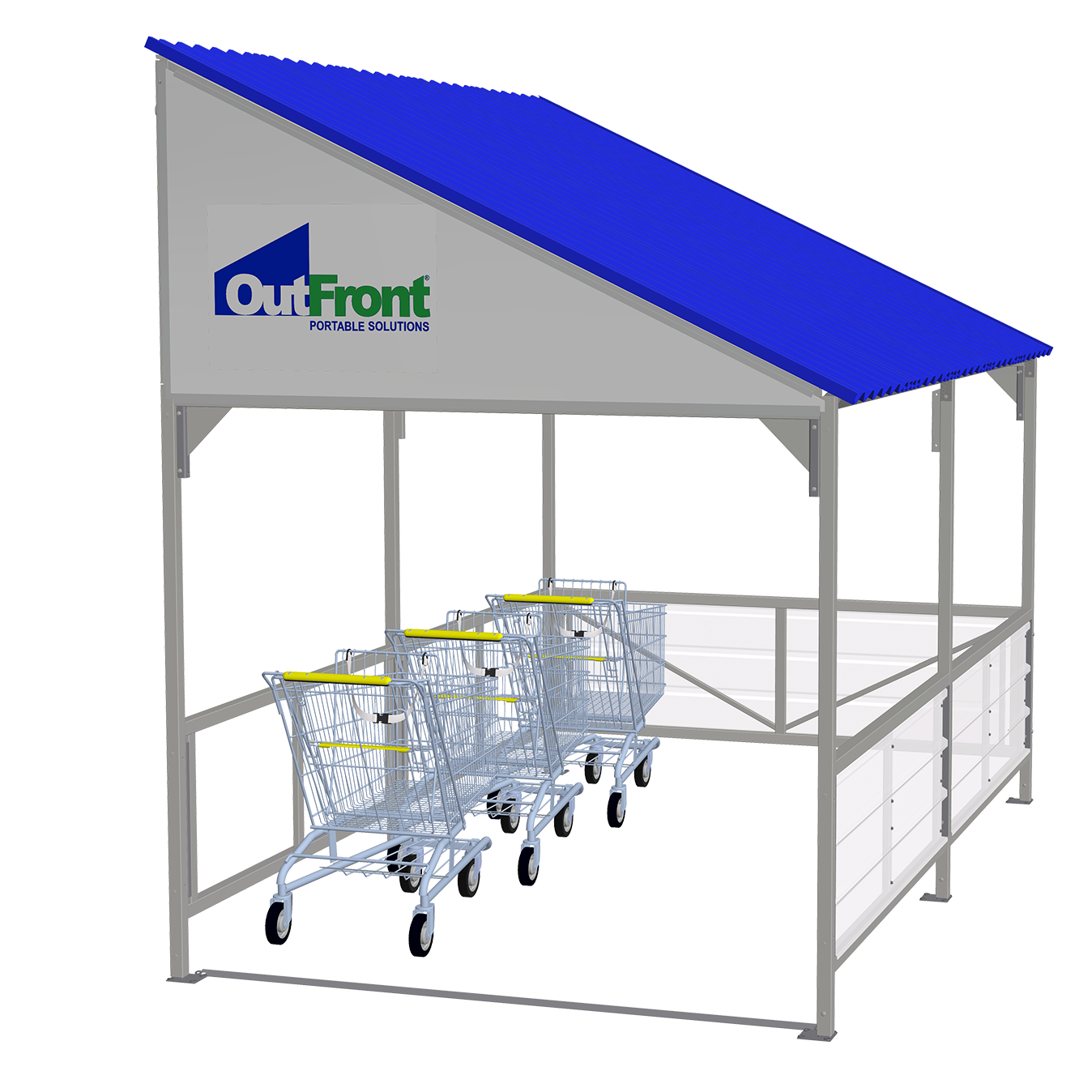 Cart Corral for grocery stores, retail centres, garden centres, and commercial parking lots