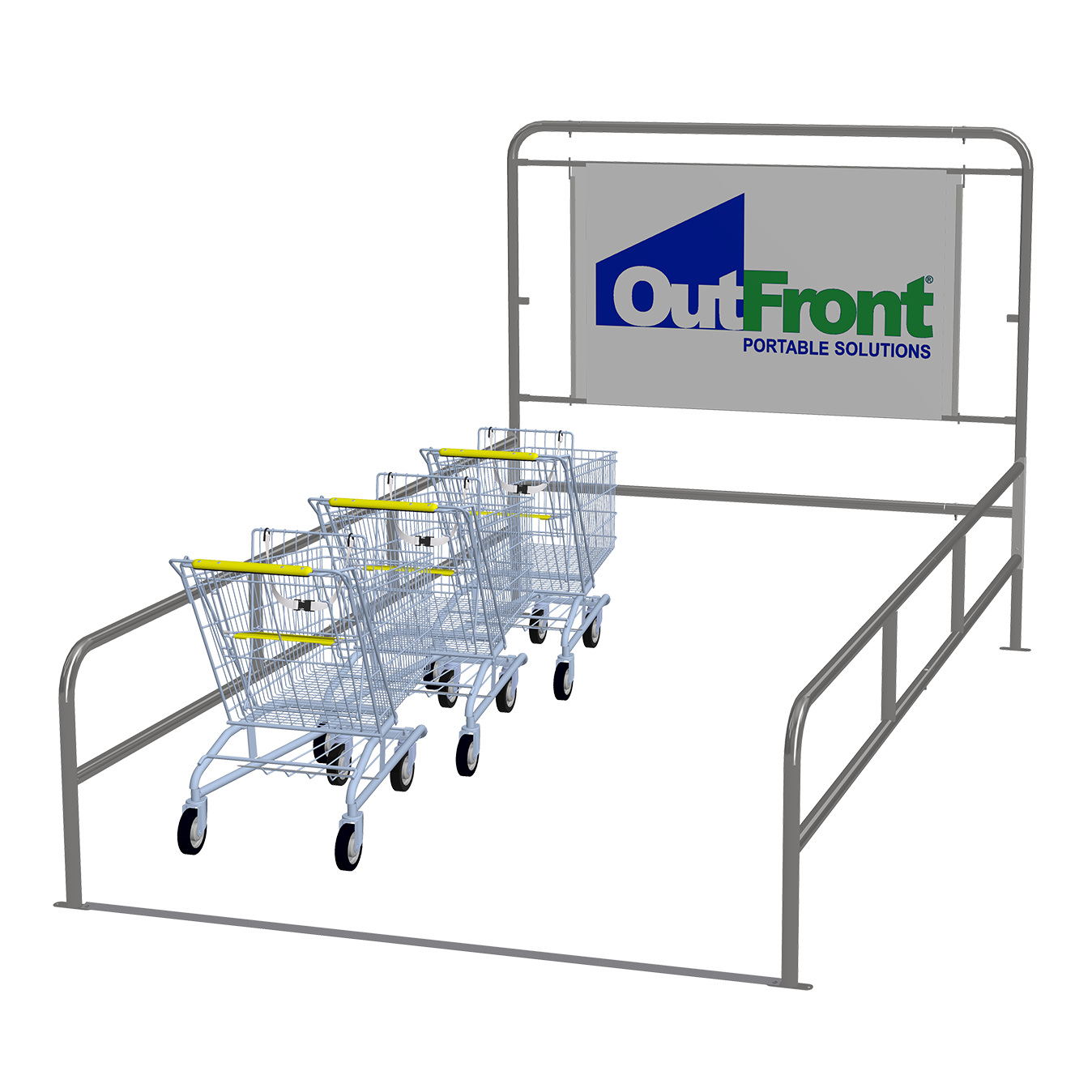 Cart Corral for grocery stores, retail centres, garden centres, and commercial parking lots
