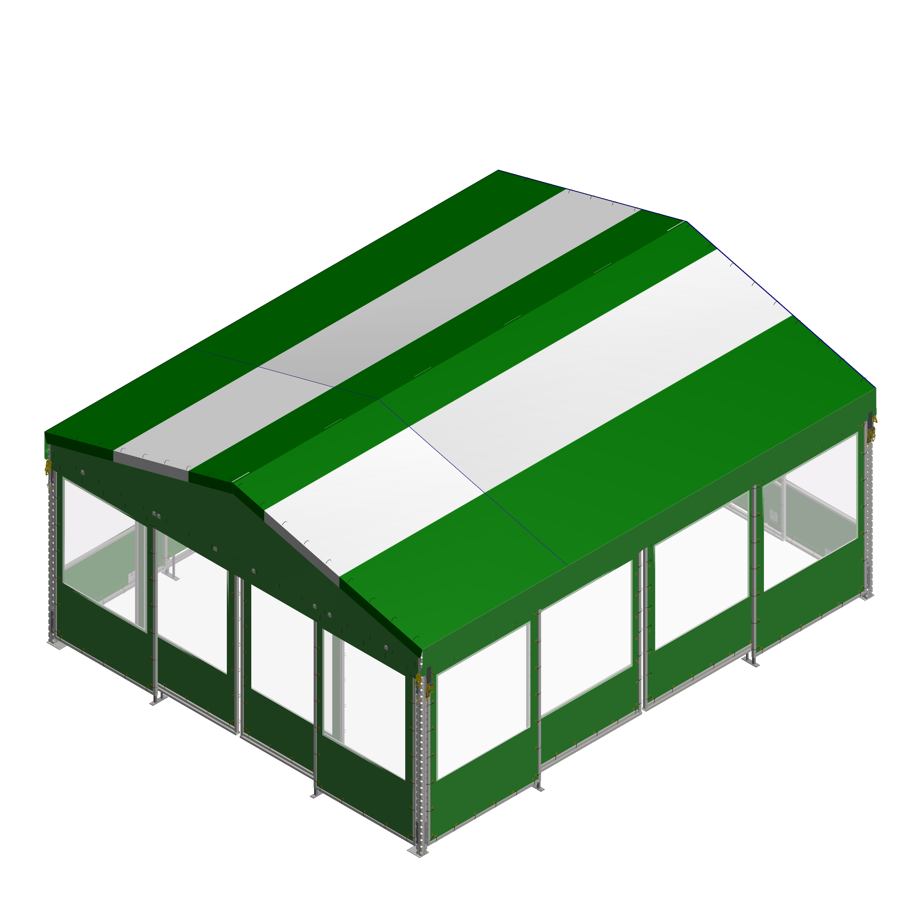 Show tent for garden centres, farmers markets, festivals, community events,  and retail merchandising promotions.